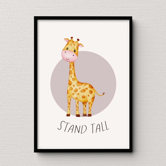 'Stand Tall' Giraffe Print