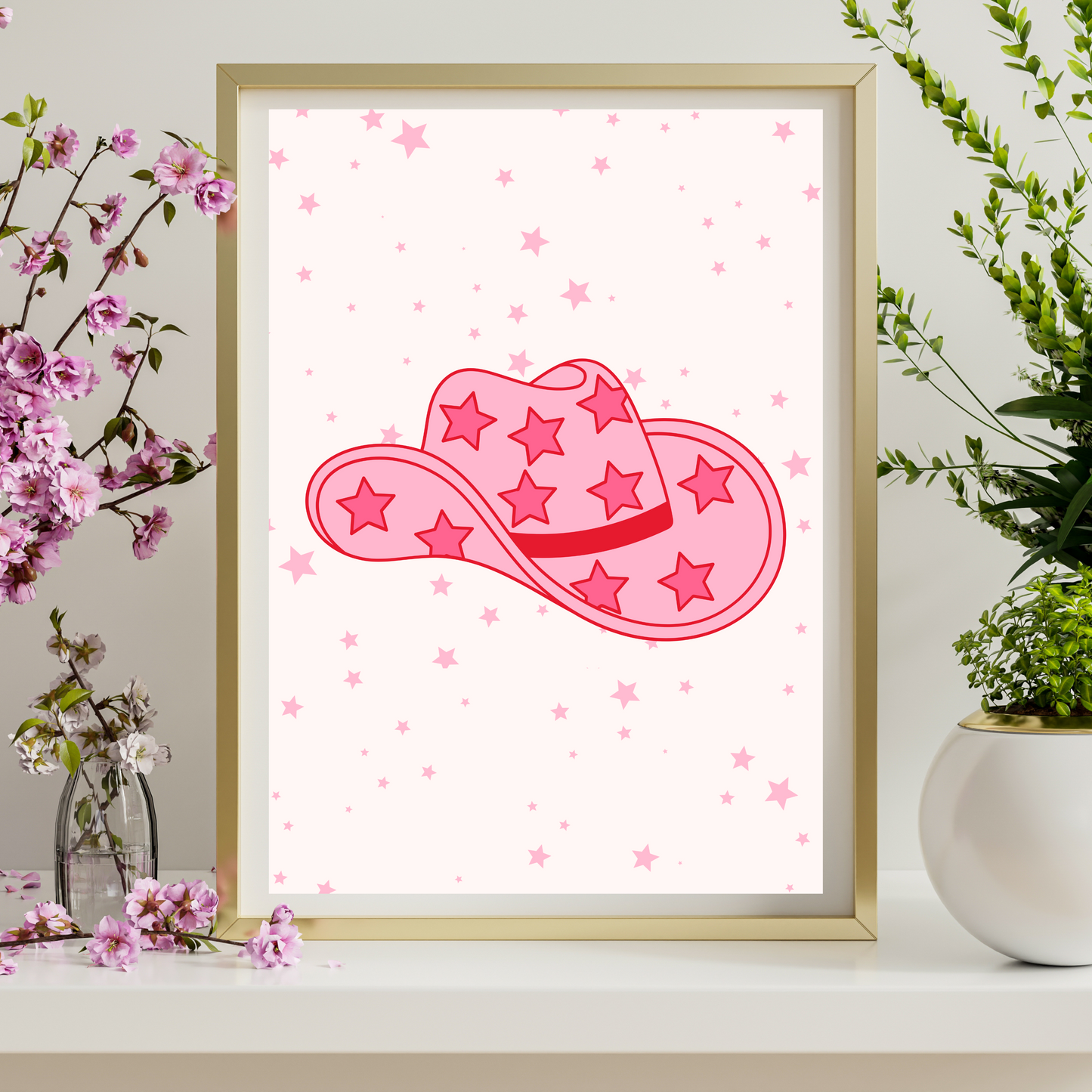 Cowgirl Hat Print