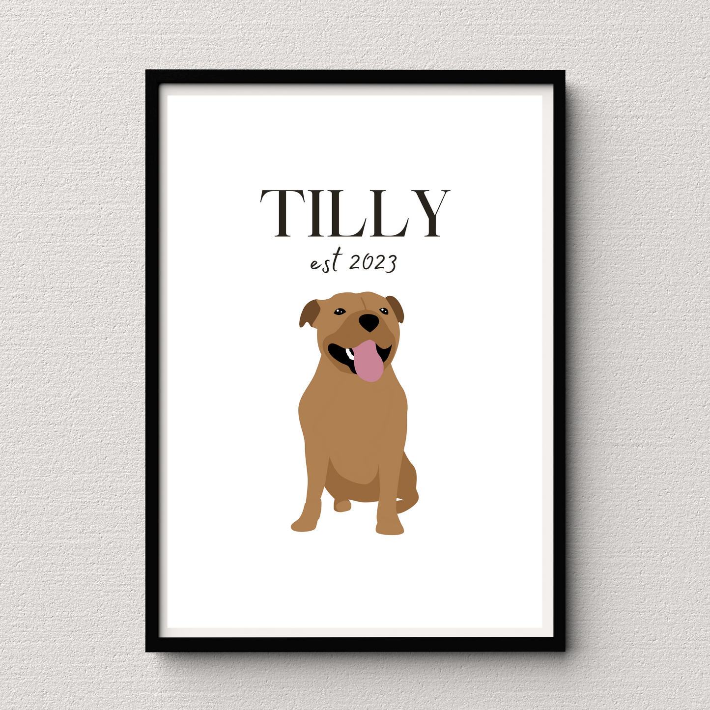 Personalised Staffordshire Terrier Pet Print