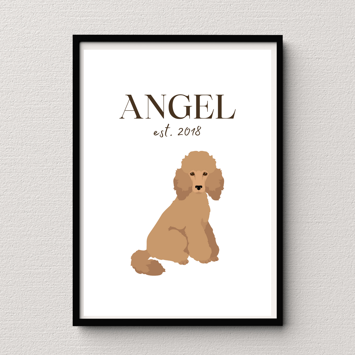 Personalised Poodle Pet Print