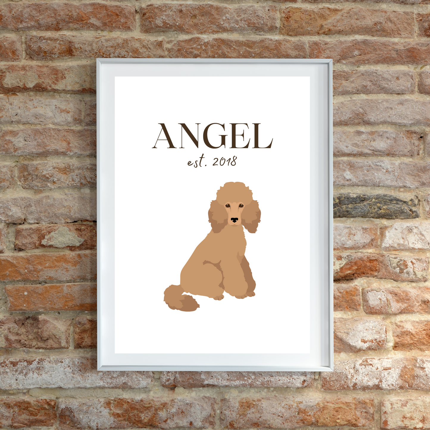 Personalised Poodle Pet Print