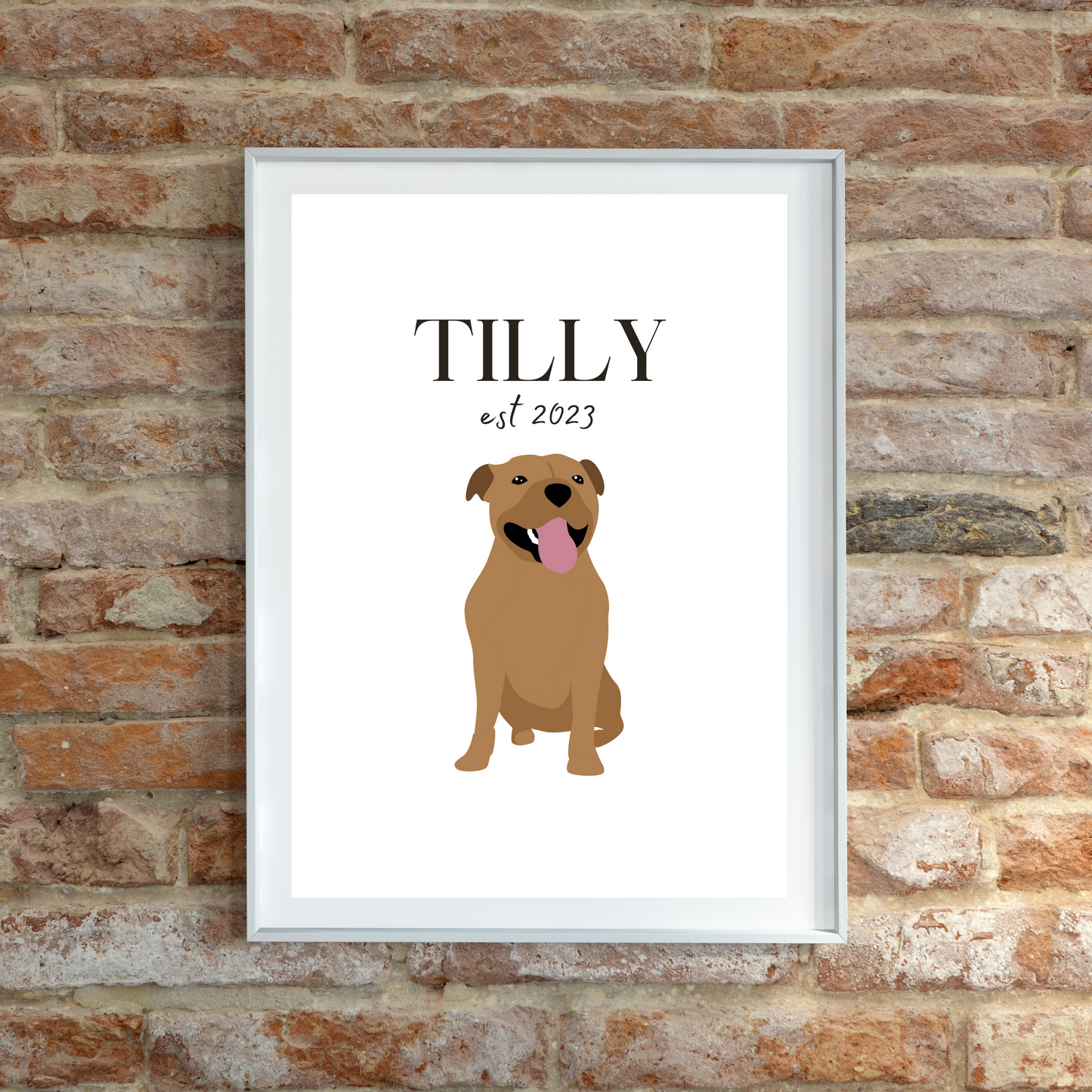 Personalised Staffordshire Terrier Pet Print