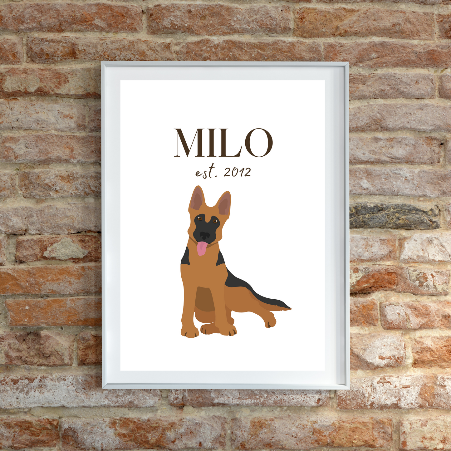 Personalised German Shepherd Pet Print