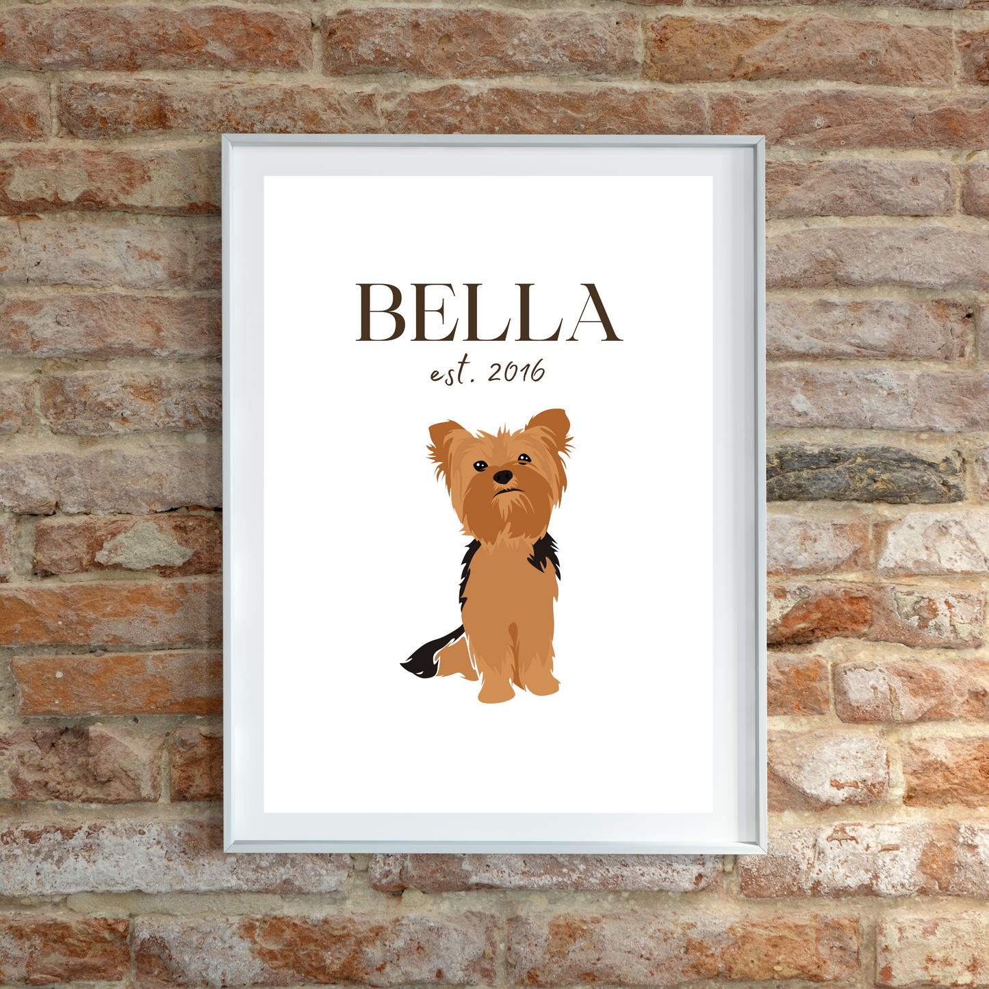 Personalised Yorkshire Terrier Pet Print