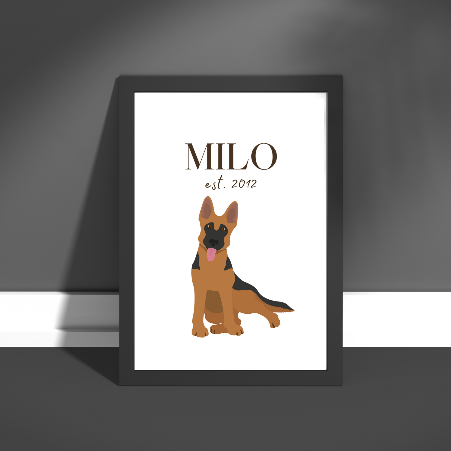 Personalised German Shepherd Pet Print