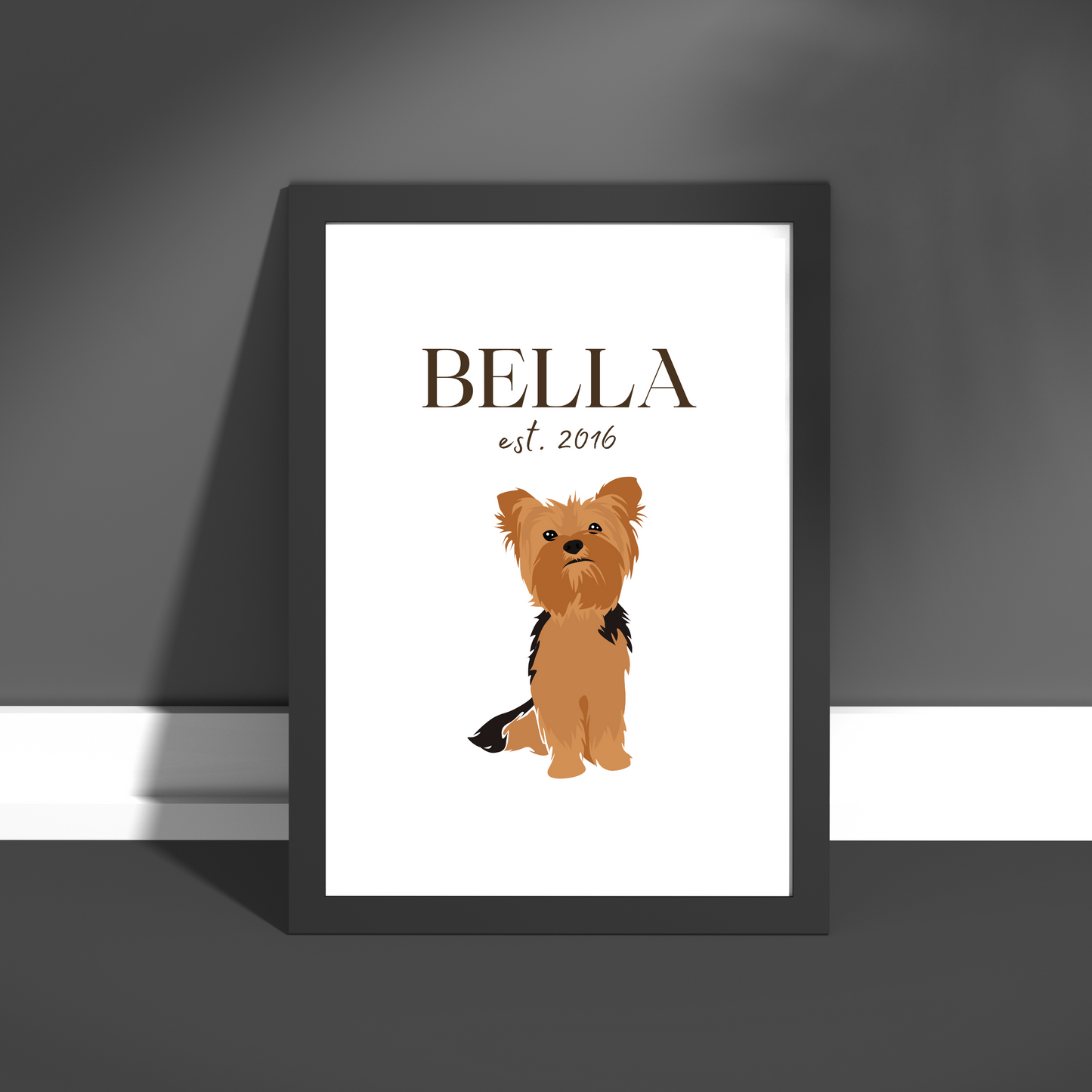 Personalised Yorkshire Terrier Pet Print