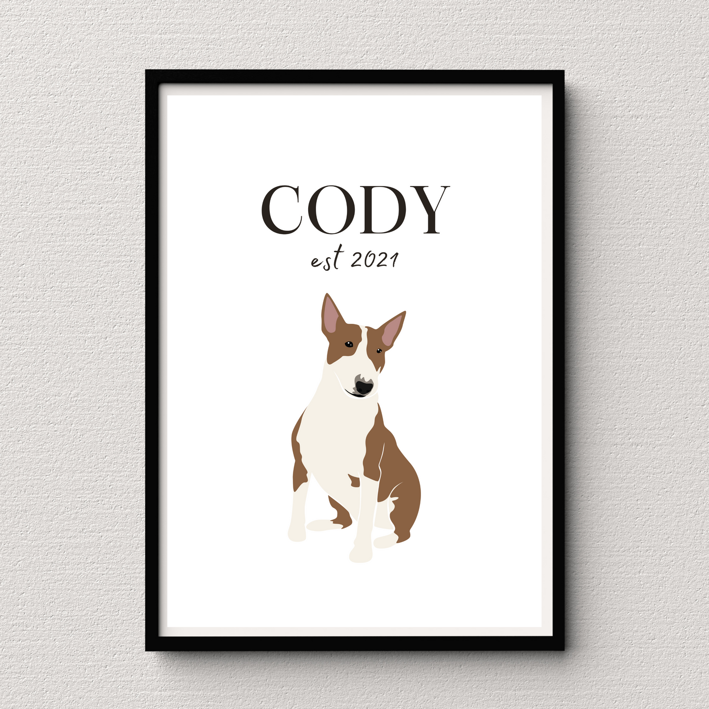 Personalised Bull Terrier Pet Print