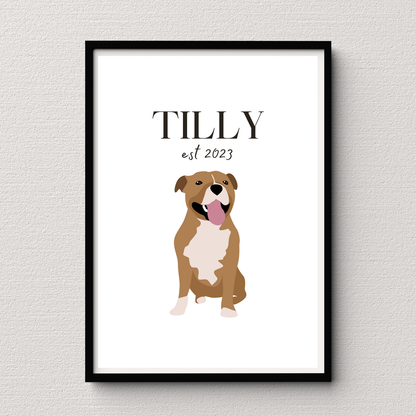 Personalised Staffordshire Terrier Pet Print