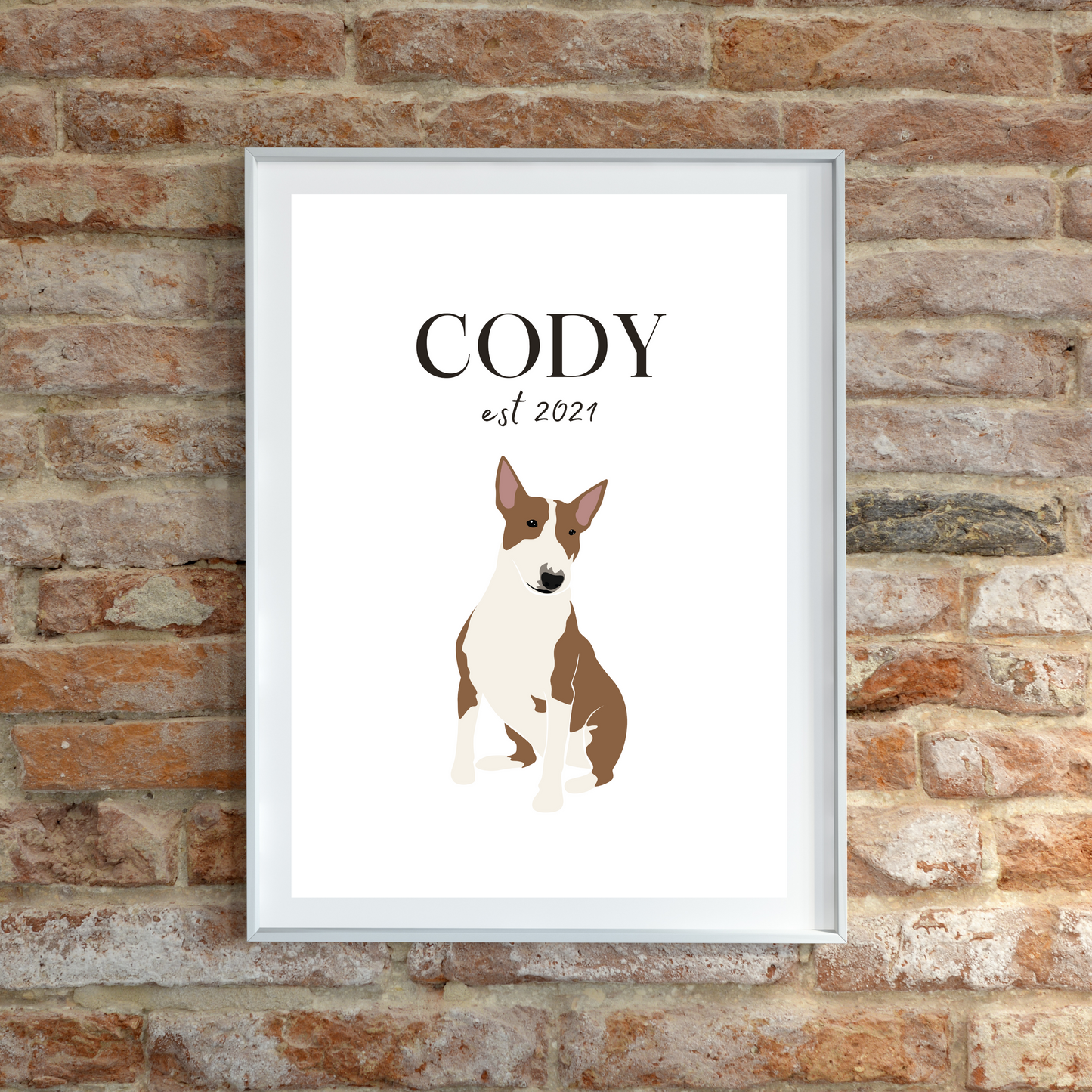 Personalised Bull Terrier Pet Print