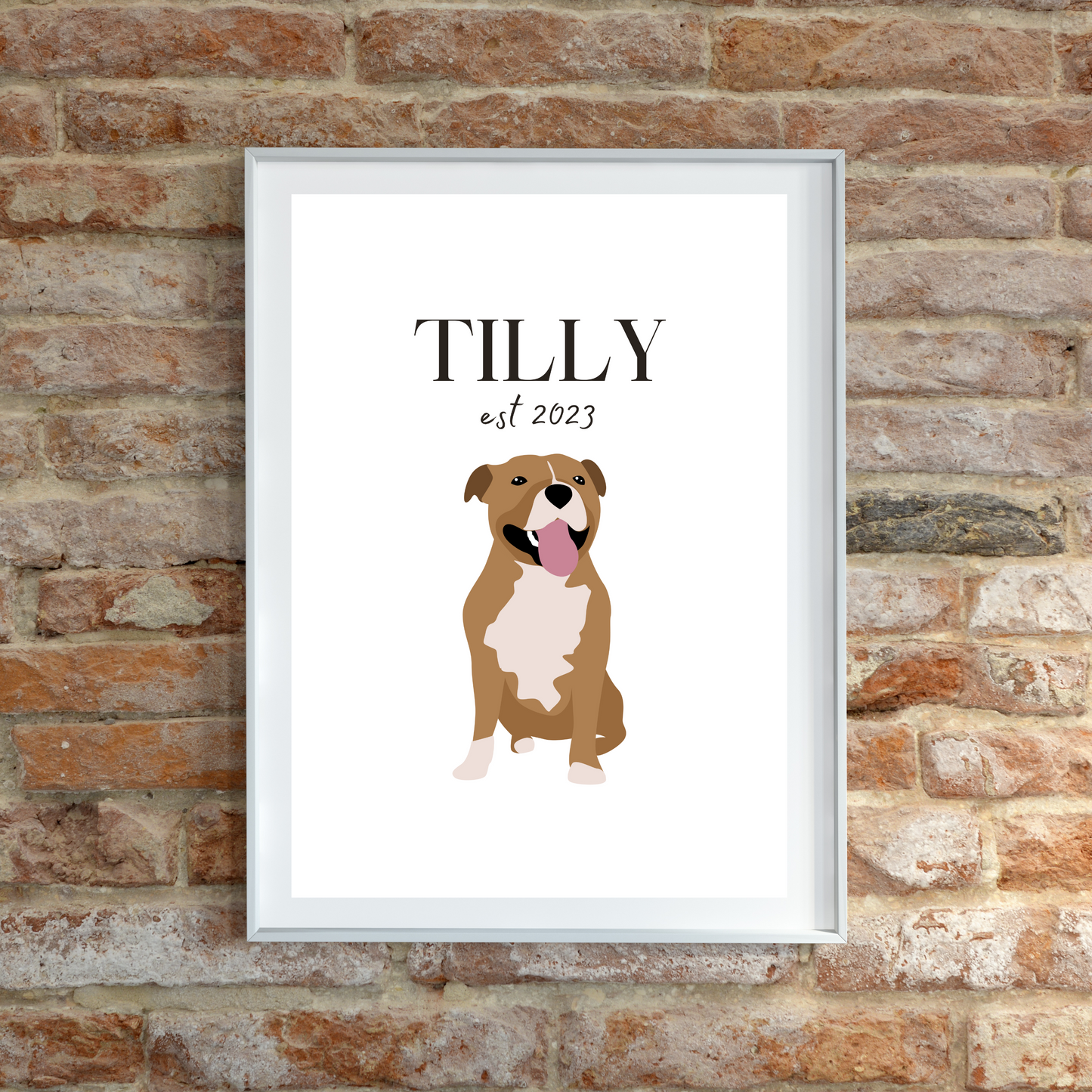 Personalised Staffordshire Terrier Pet Print