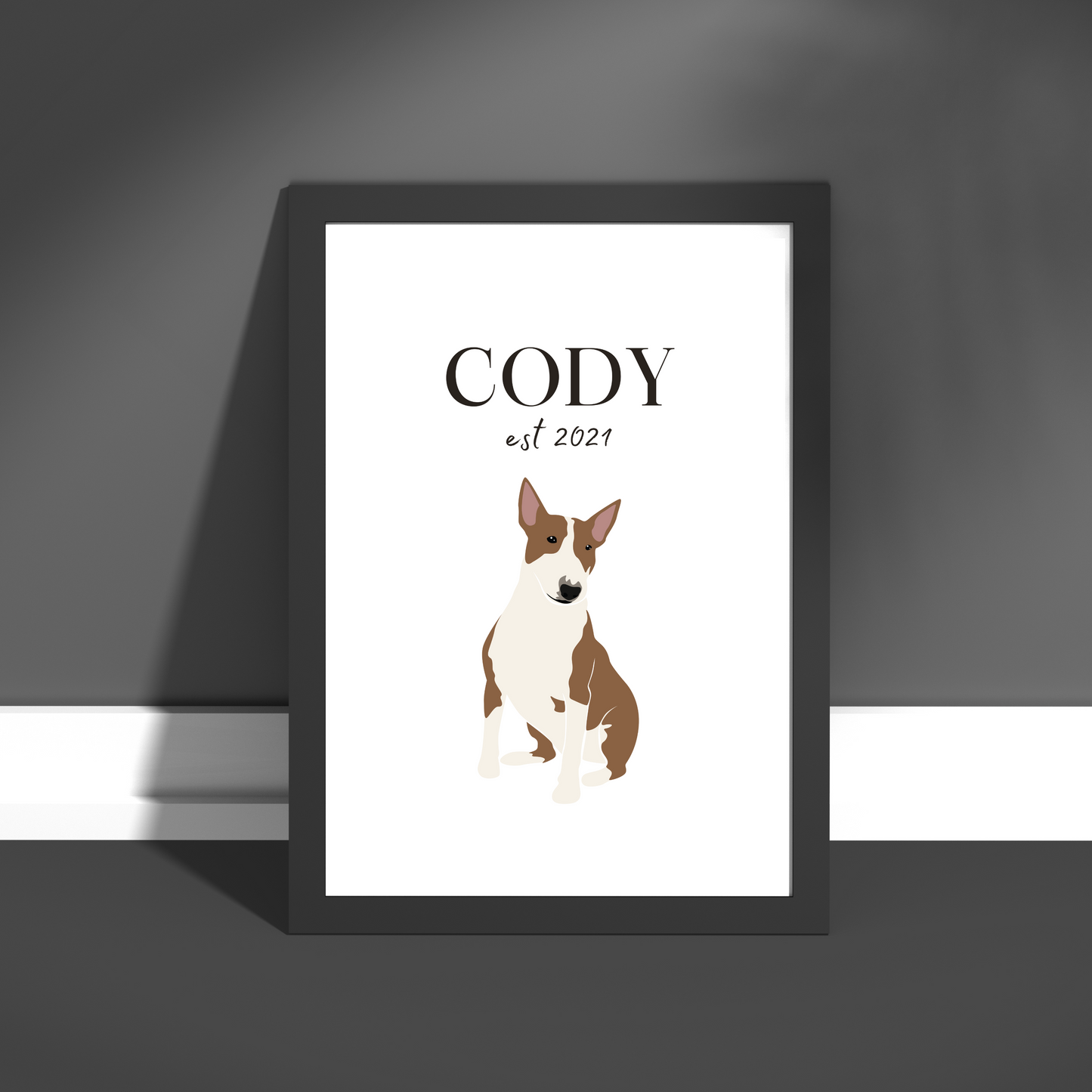 Personalised Bull Terrier Pet Print