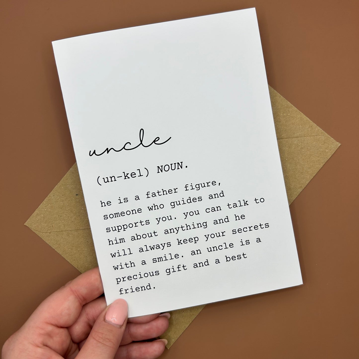 Uncle Definition Greeting Card