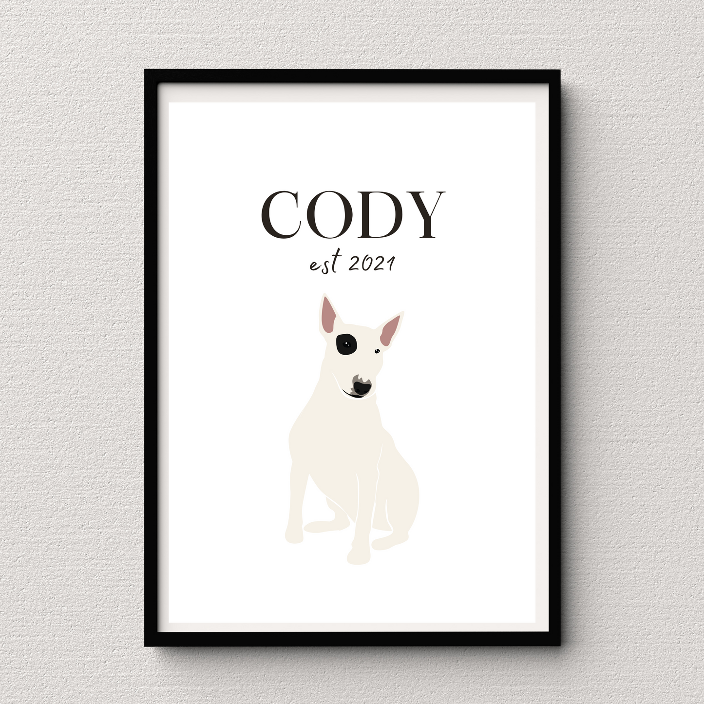 Personalised Bull Terrier Pet Print