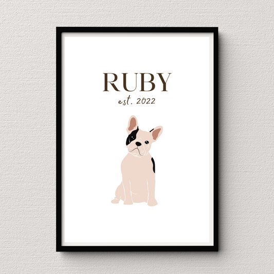 Personalised French Bulldog Pet Print