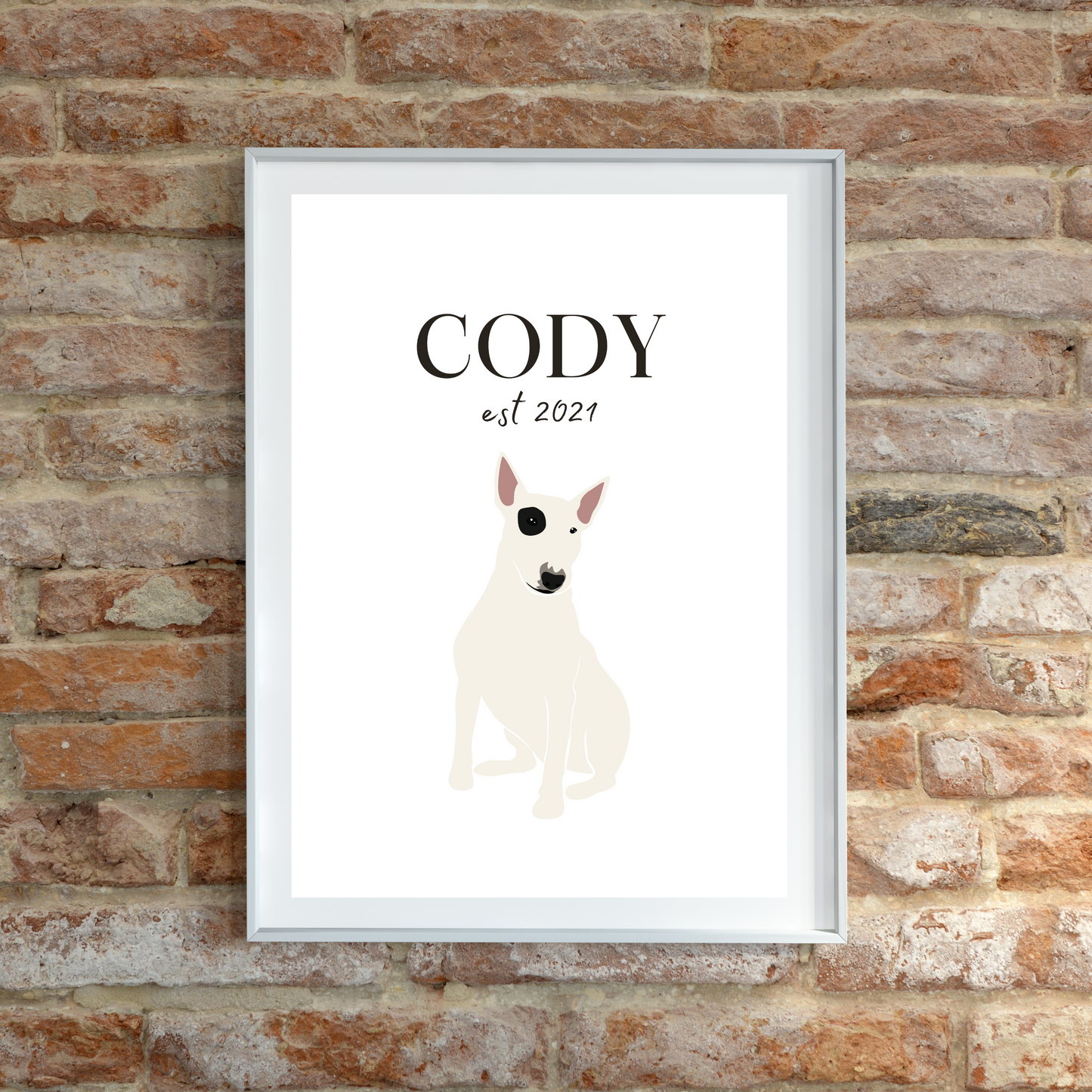 Personalised Bull Terrier Pet Print