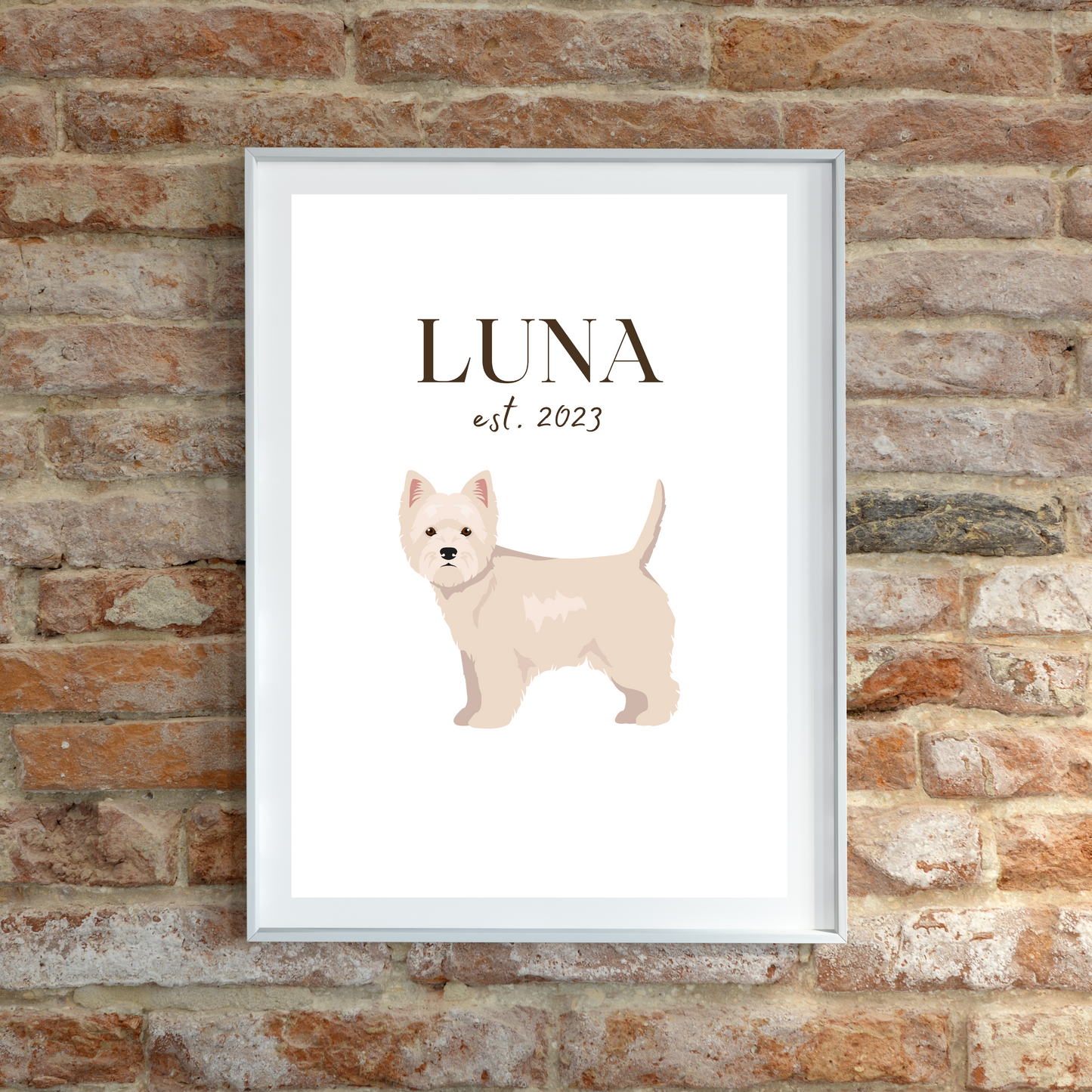 Personalised West Highland Terrier Pet Print