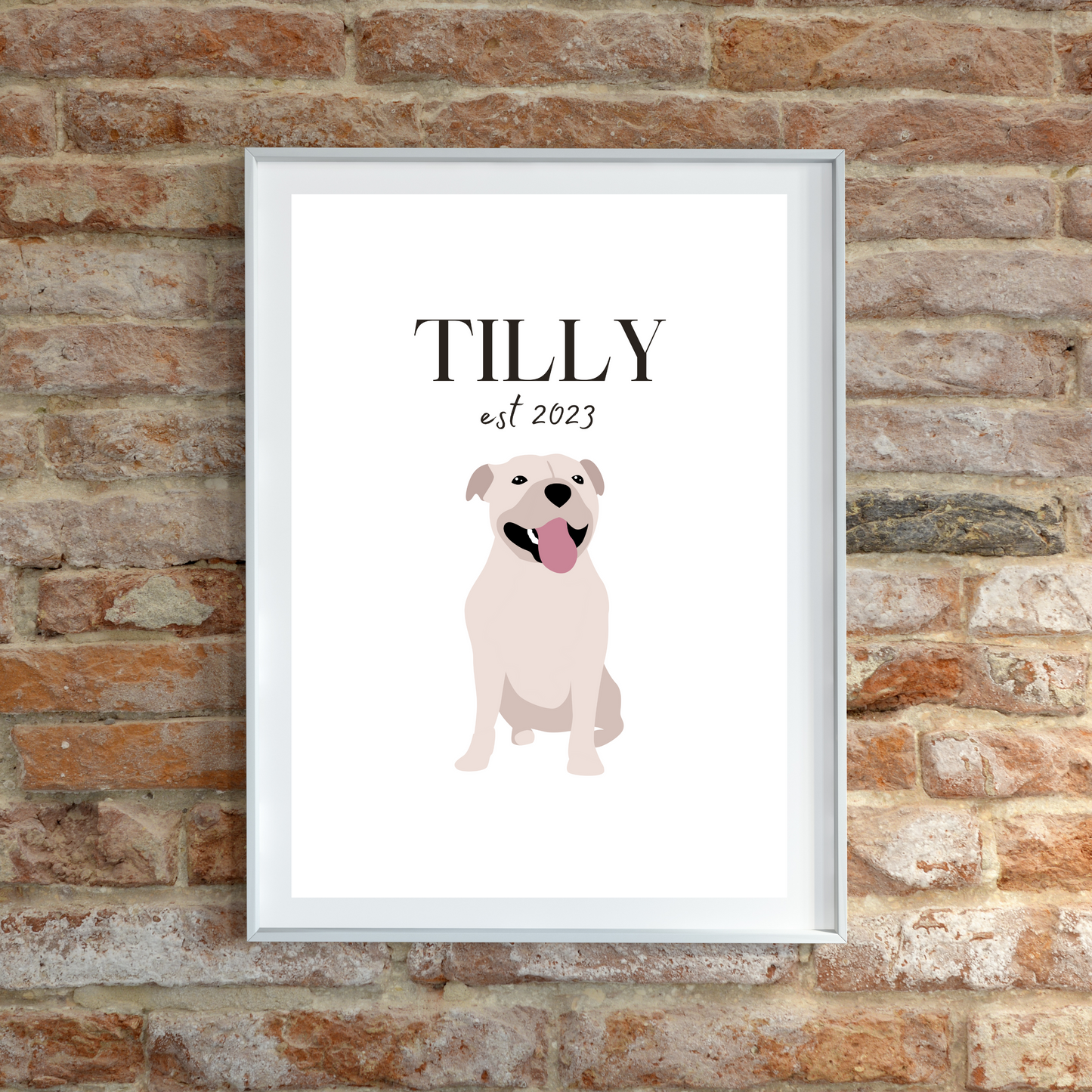 Personalised Staffordshire Terrier Pet Print