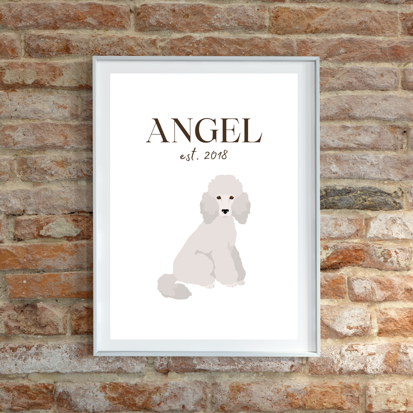 Personalised Poodle Pet Print