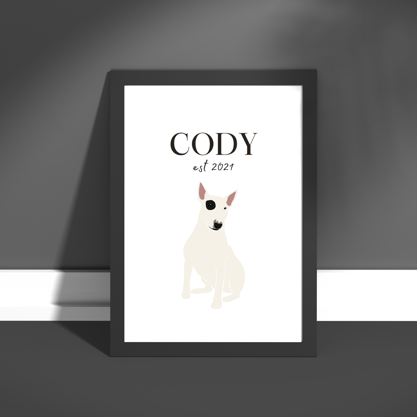 Personalised Bull Terrier Pet Print