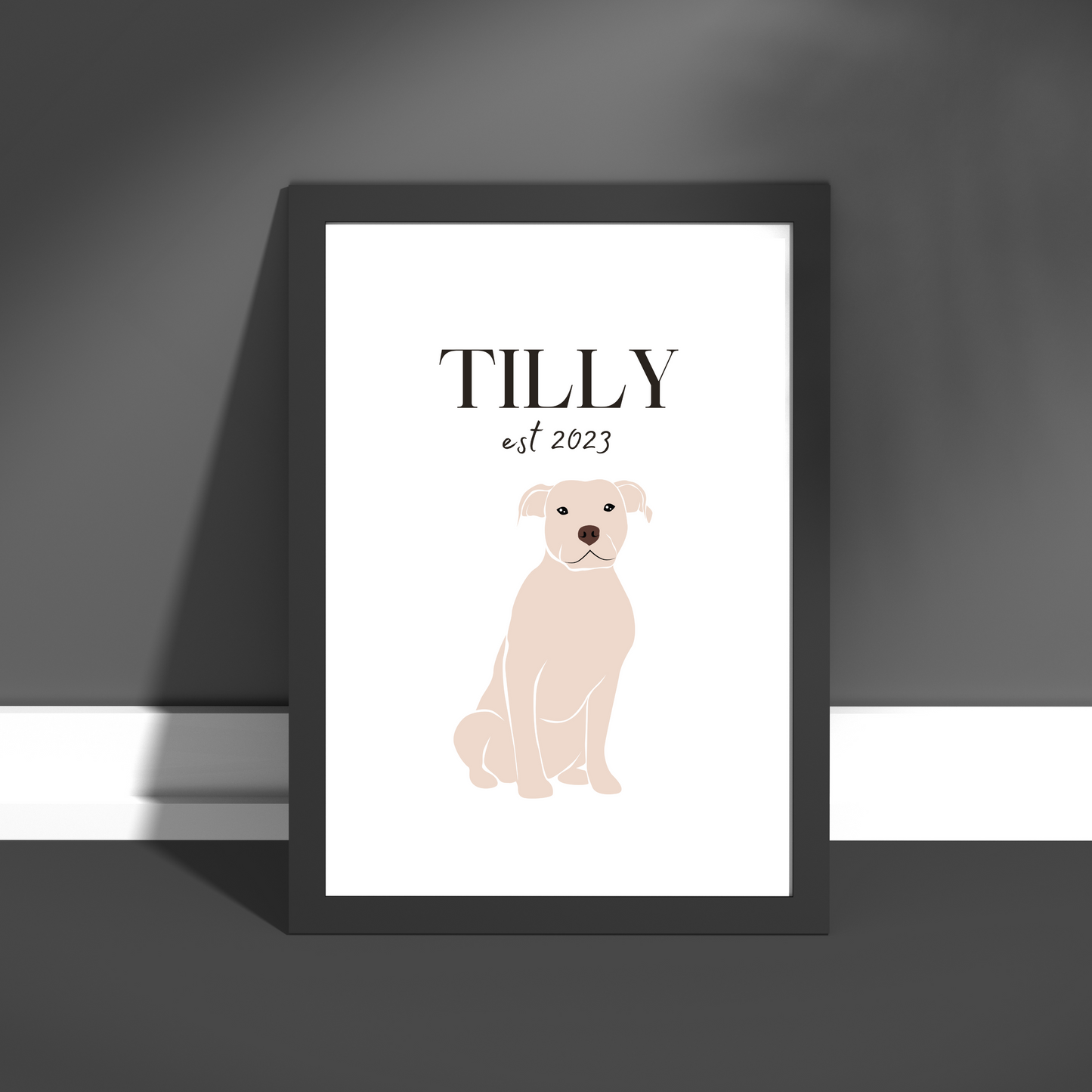 Personalised Pitbull Pet Print