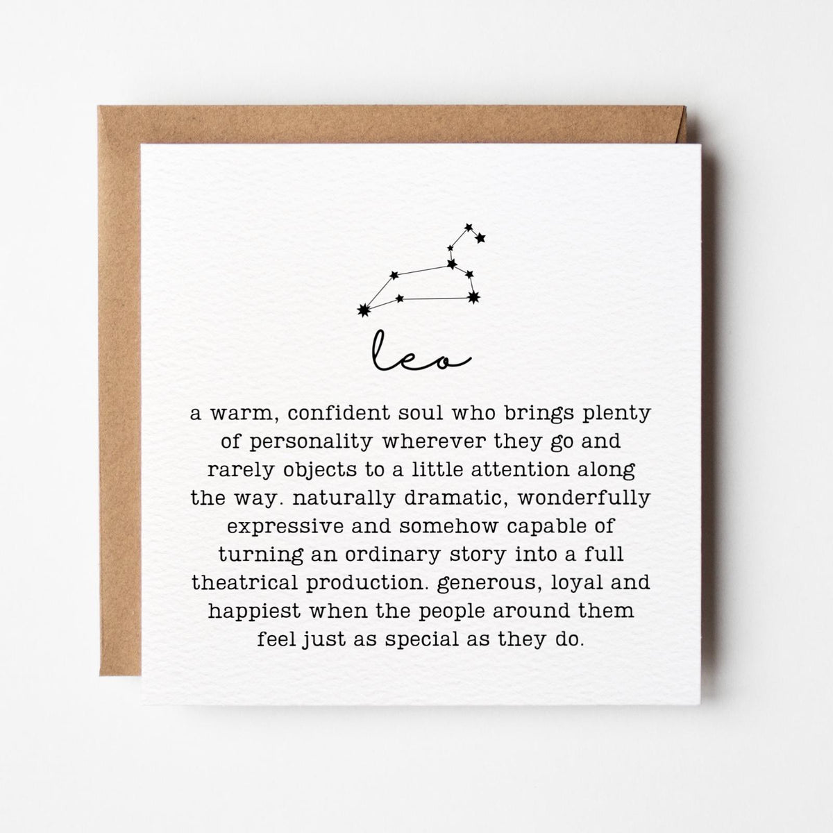 Leo Greeting Card