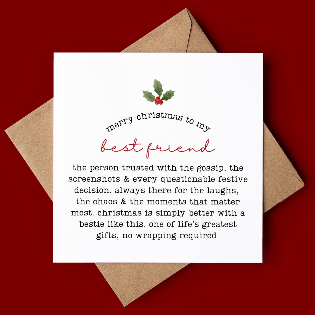 Best Friend Christmas Card