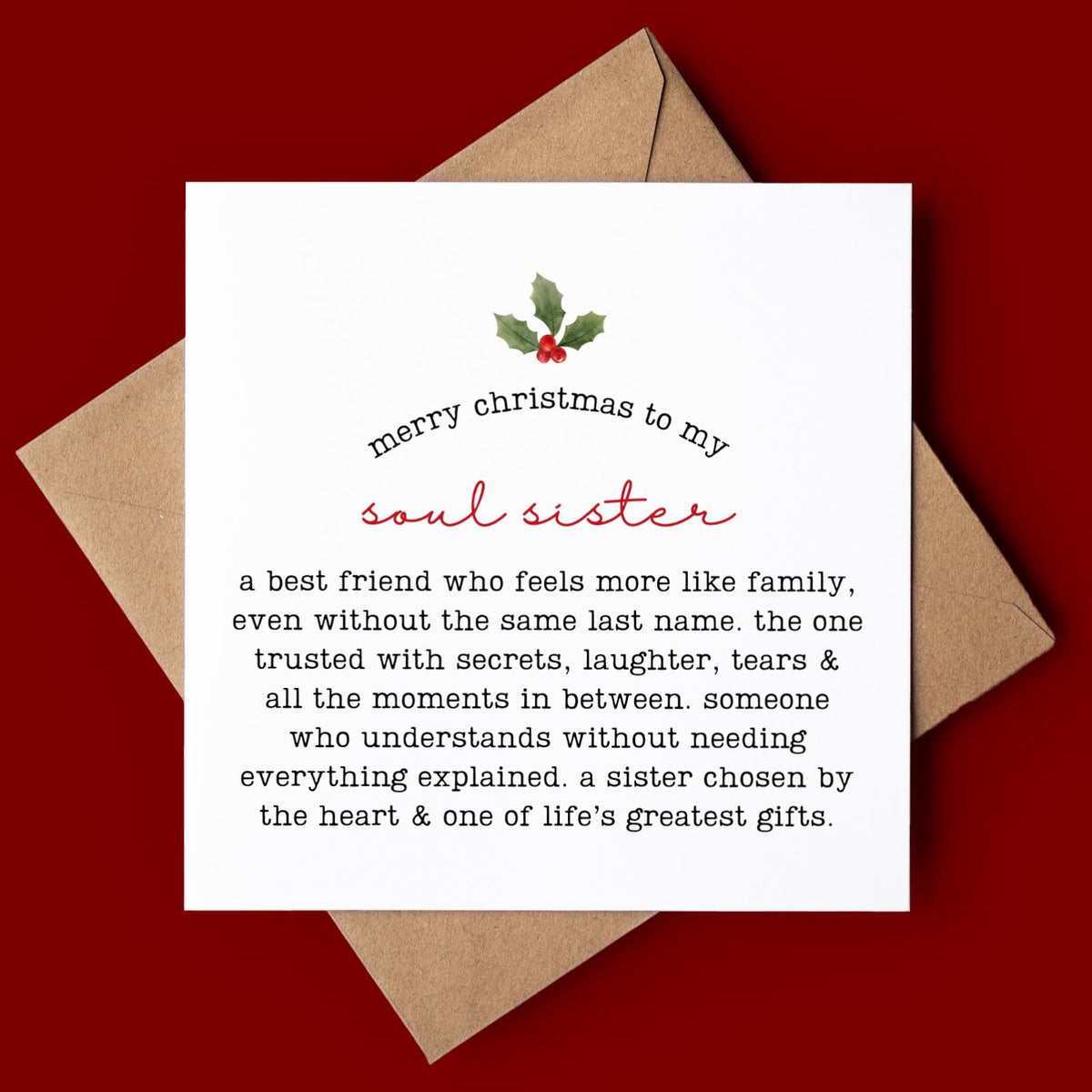 Soul Sister Christmas Card