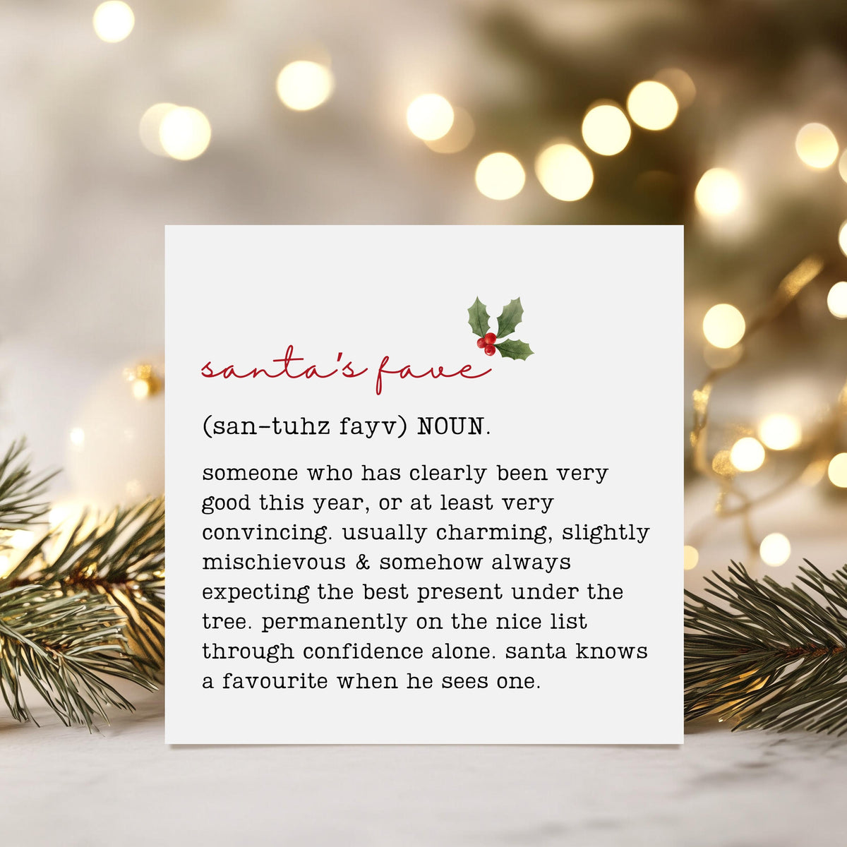 Santa's Fave Christmas Card