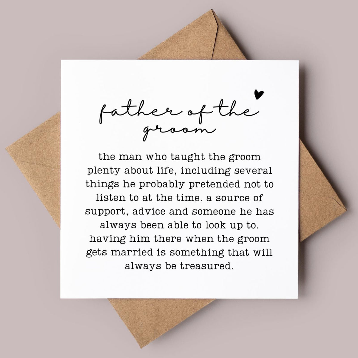 Father of the Groom Wedding Card