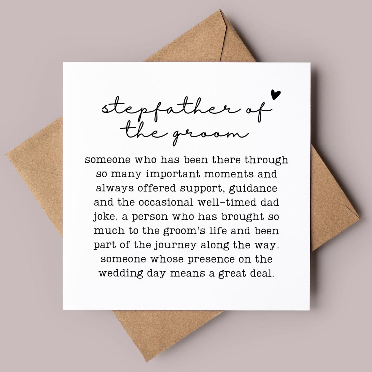 Stepfather of the Groom Wedding Card