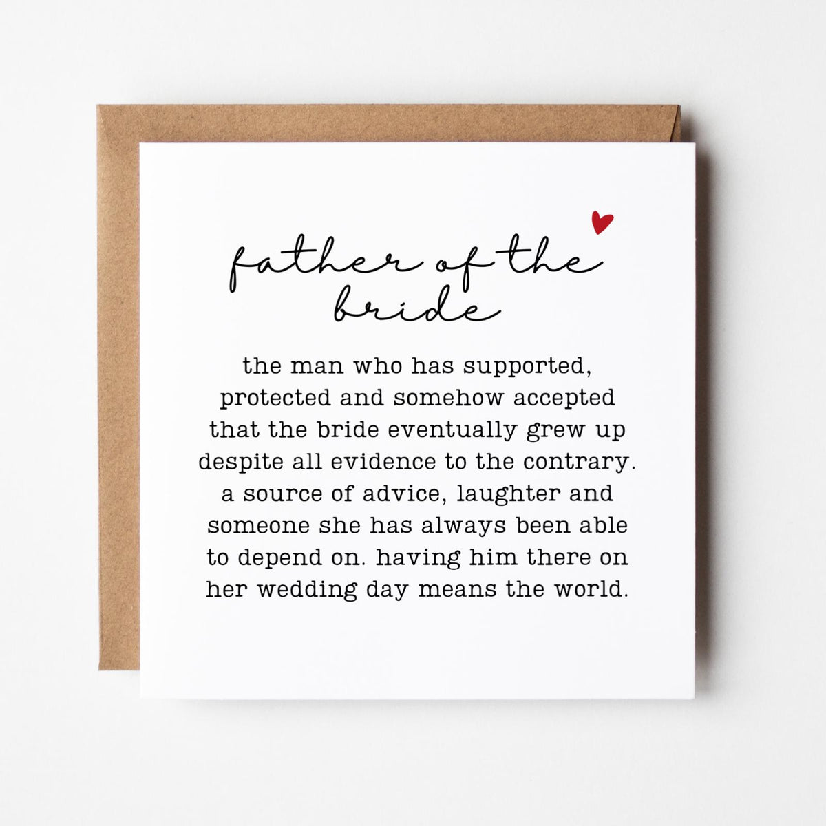 Father of the Bride Wedding Card