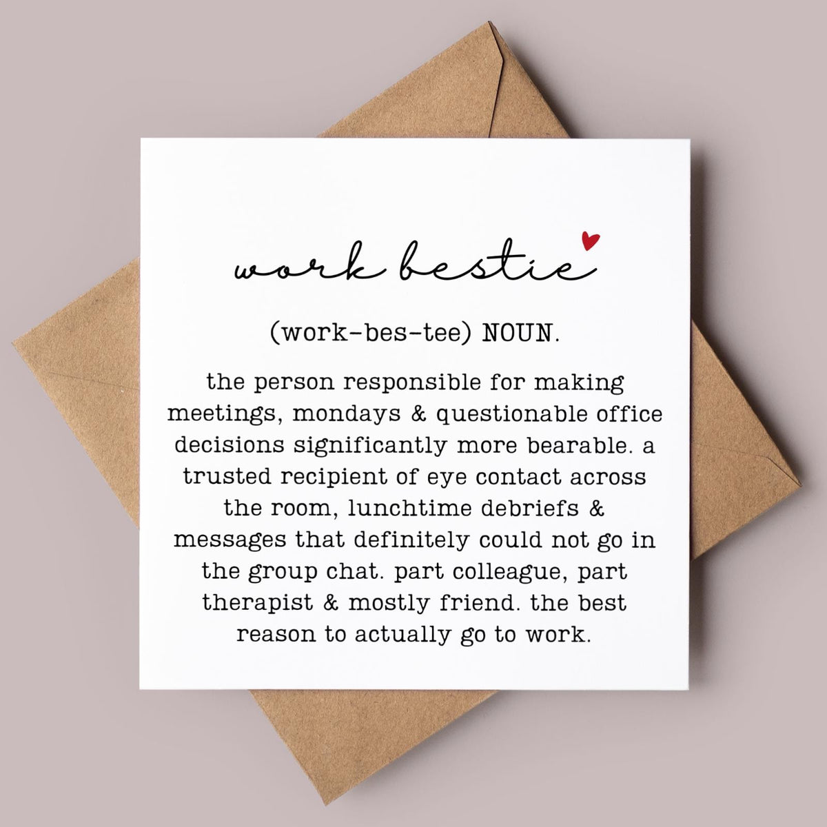 Work Bestie Greeting Card