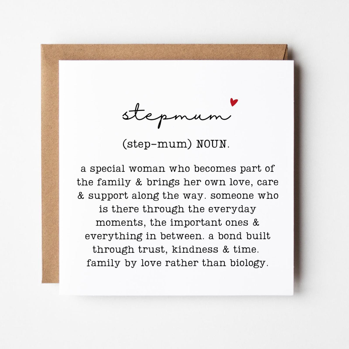 Mum Definition Greeting Card, Birthday Gift for Mom, Mother Family Relation Present, Thoughtful, Special, Minimal, Free Delivery