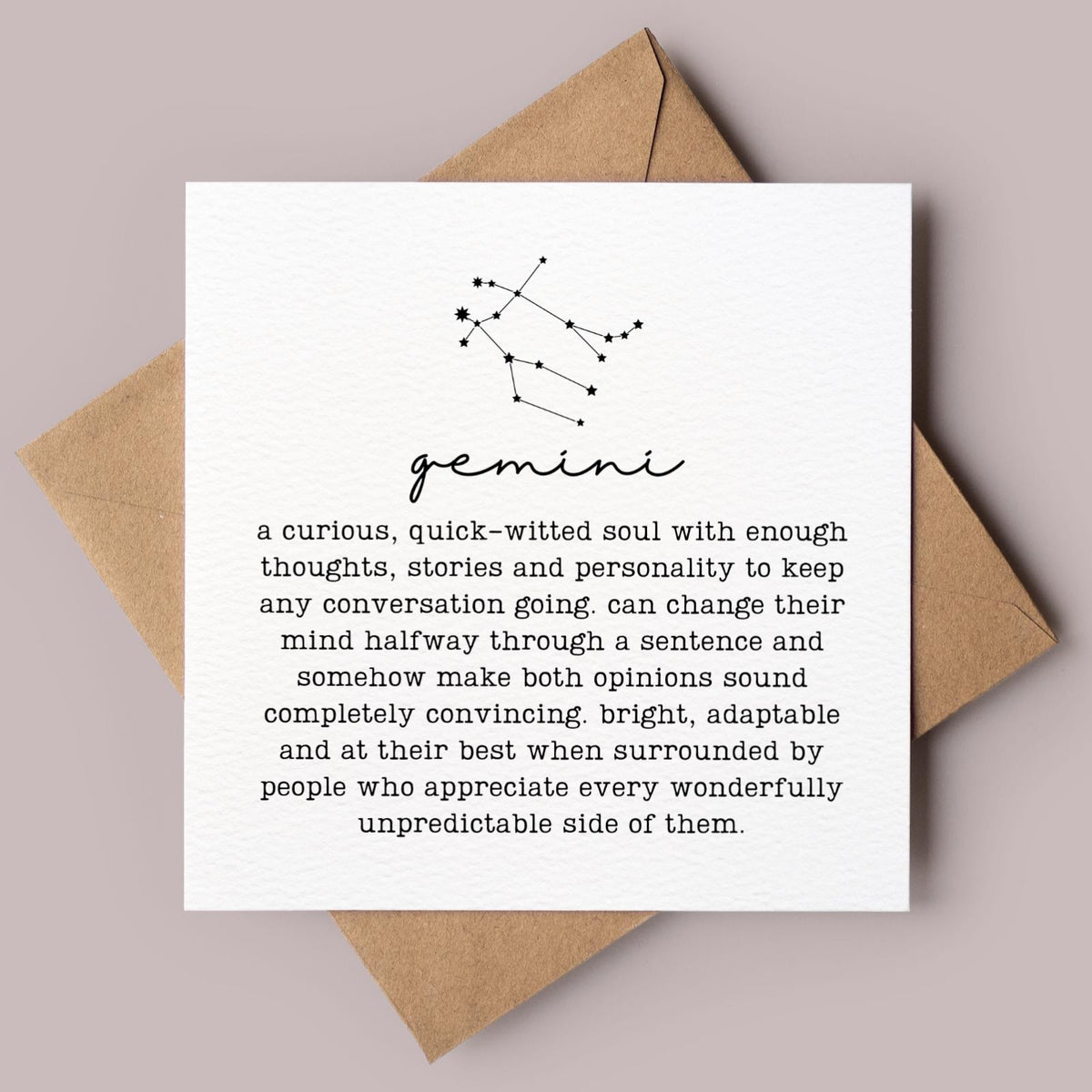 Gemini Greeting Card