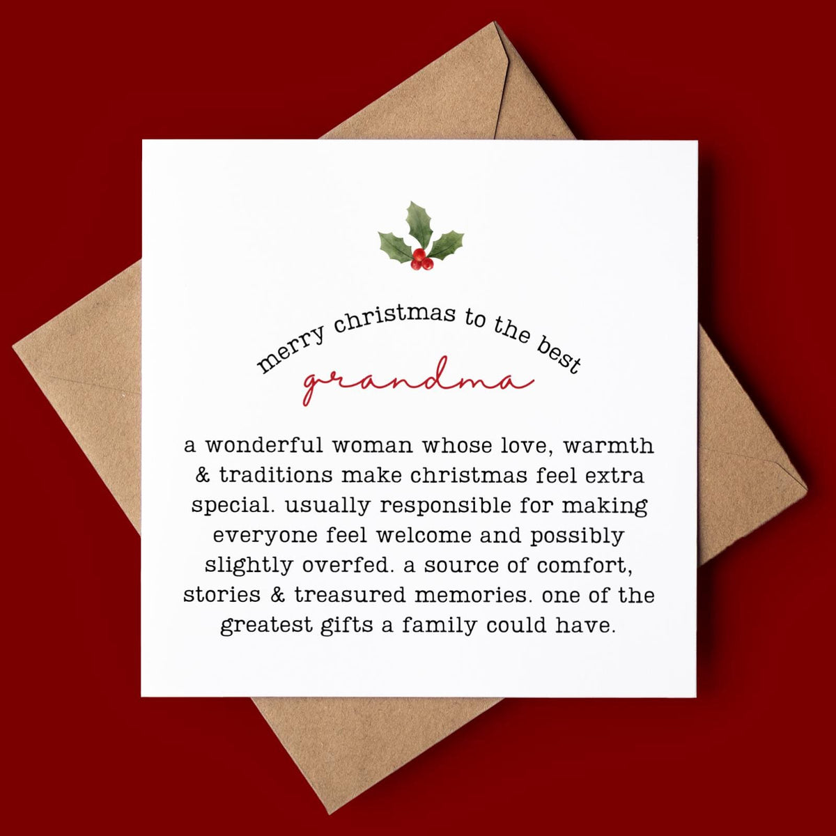 Grandma Christmas Card