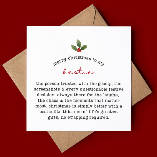 Bestie Christmas Card
