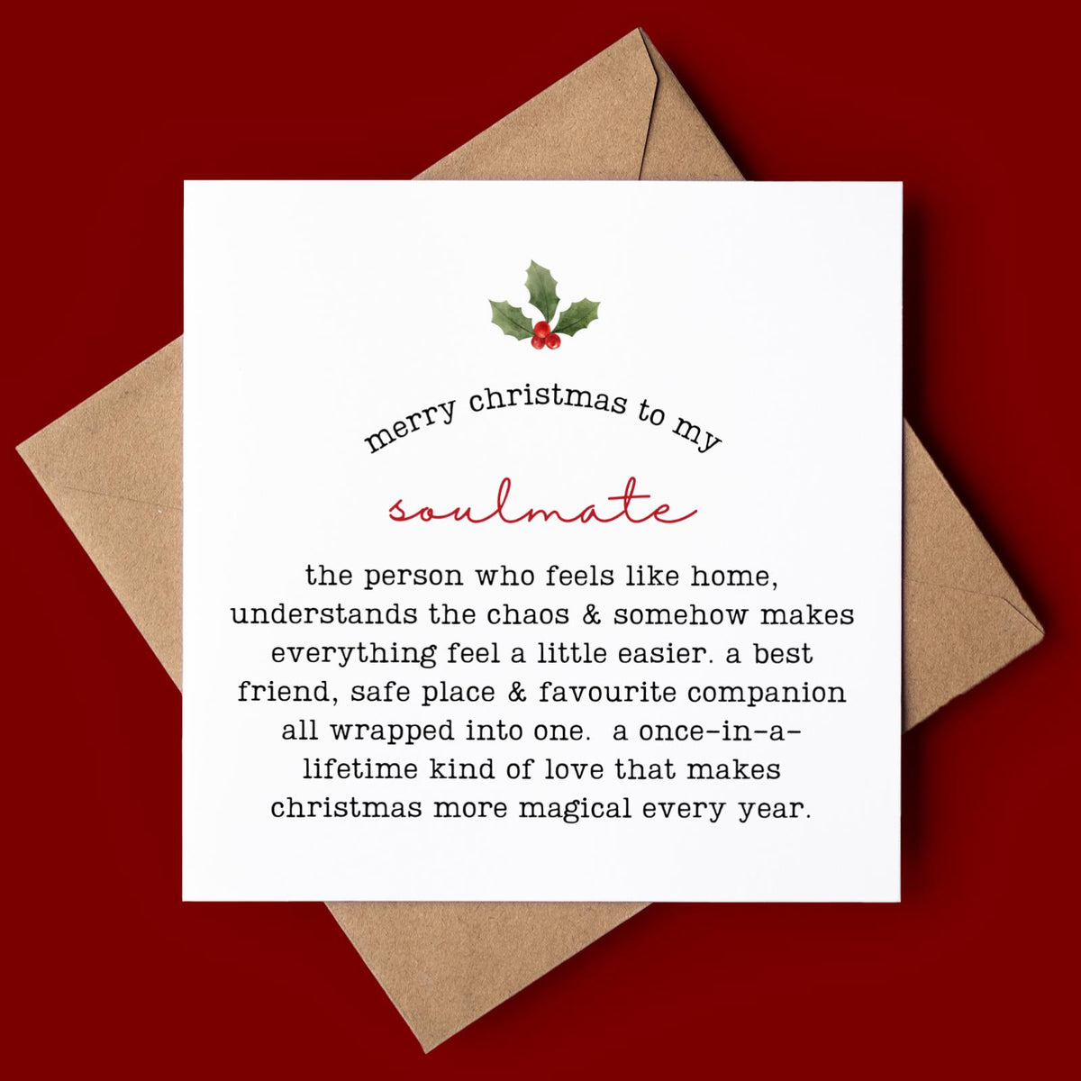 Soulmate Christmas Card
