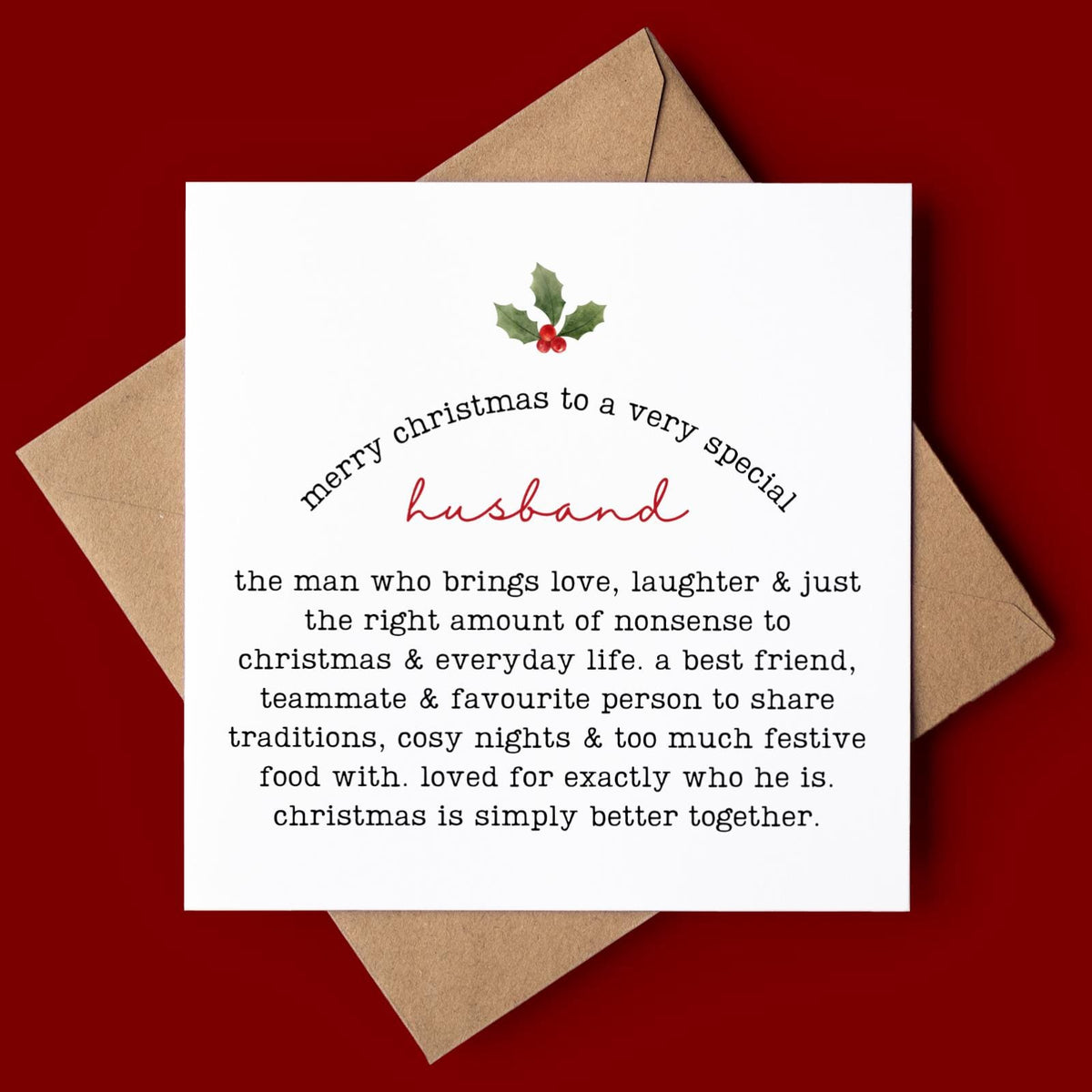 Husband Christmas Card