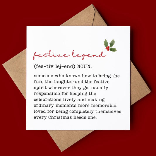 Festive Legend Christmas Card