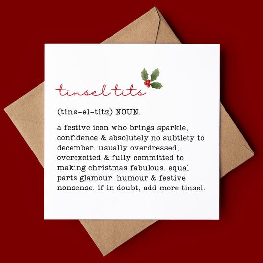 Tinsel Tits Christmas Card