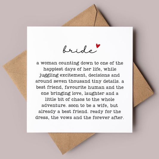 Bride Wedding Card