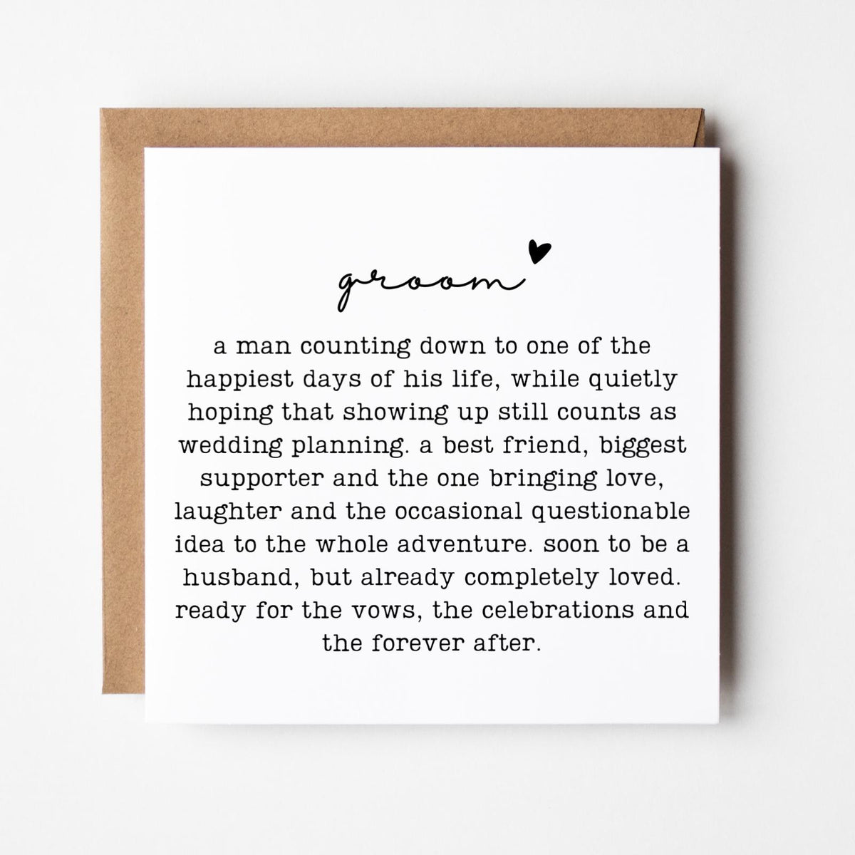 Groom Wedding Card