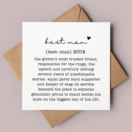 Best Man Wedding Card