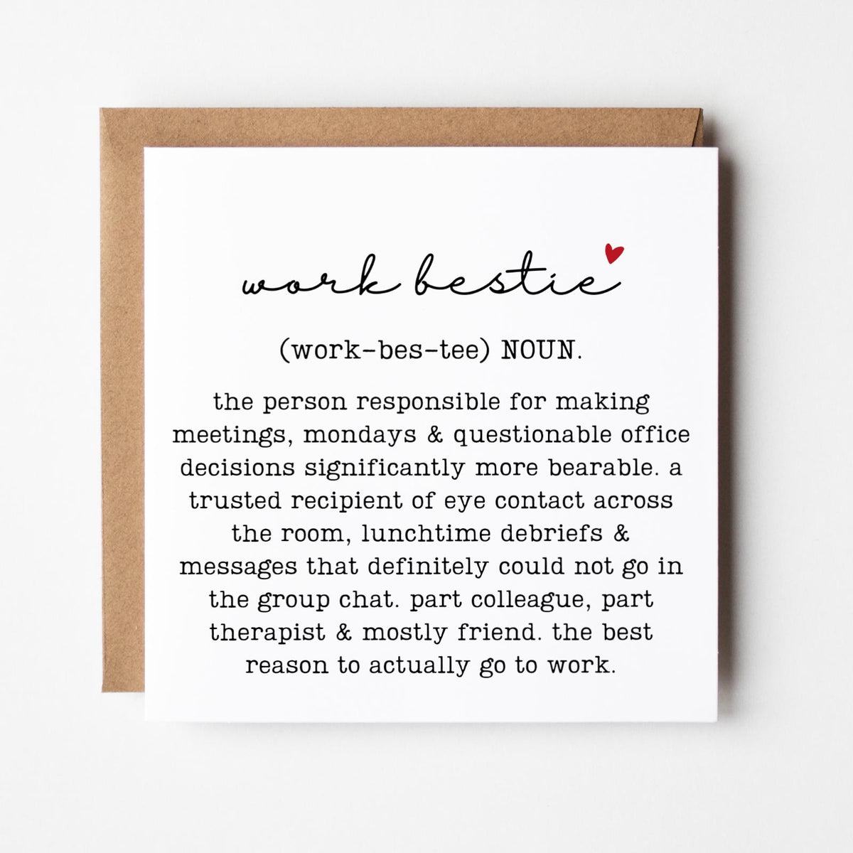 Work Bestie Greeting Card